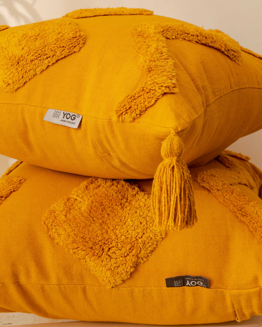 Cotton Tufted Flame Cushion