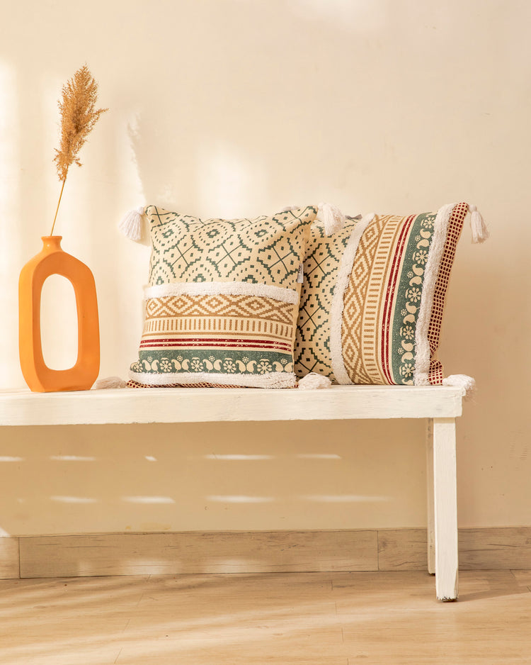 Cotton Tufted Jaipur Cushion