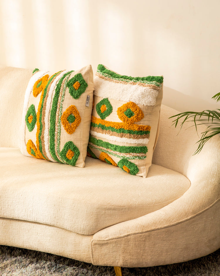 Cotton Tufted Taj Cushion