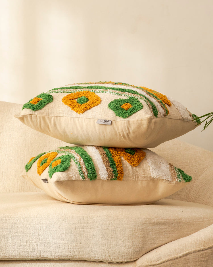 Cotton Tufted Taj Cushion